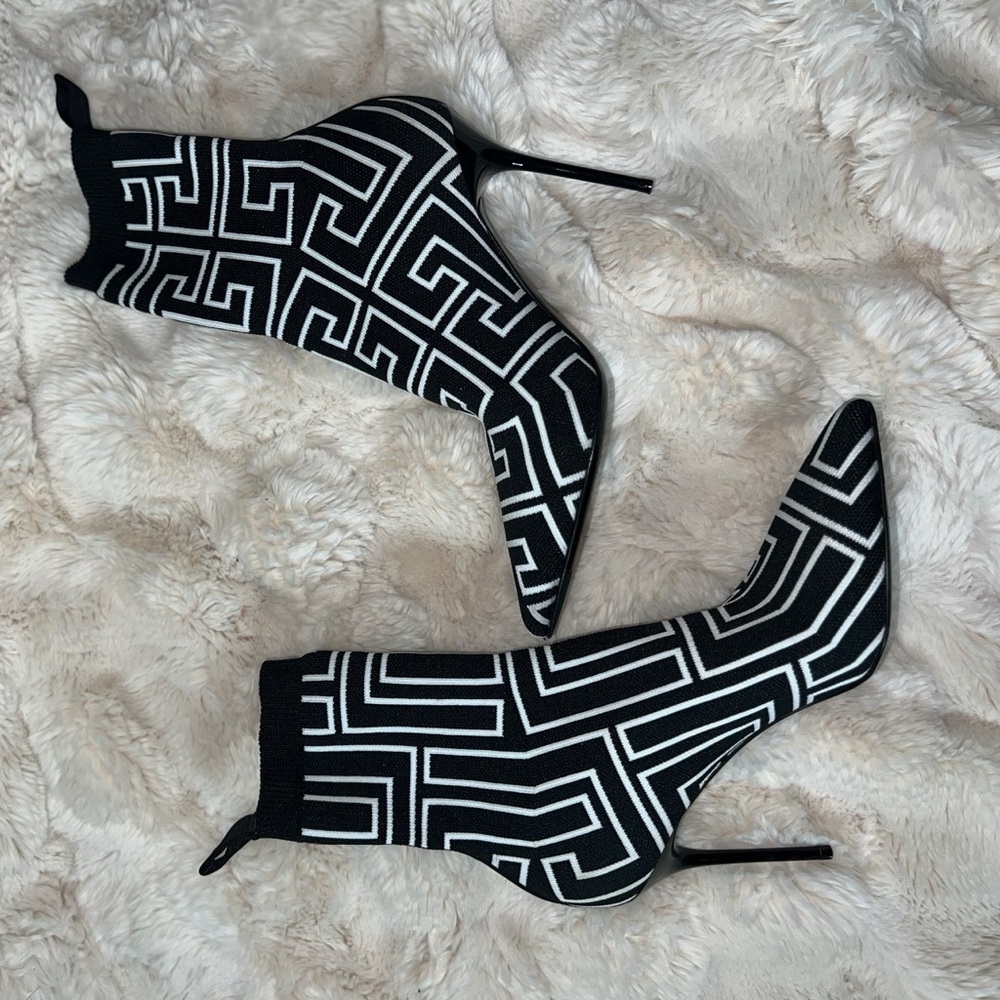 Balmain Monogram Ankle Boots